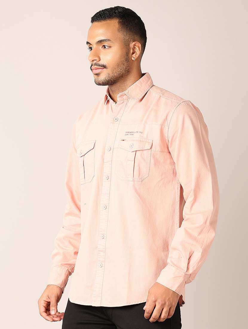 men solid collared shirt - 21495366 -  Standard Image - 1