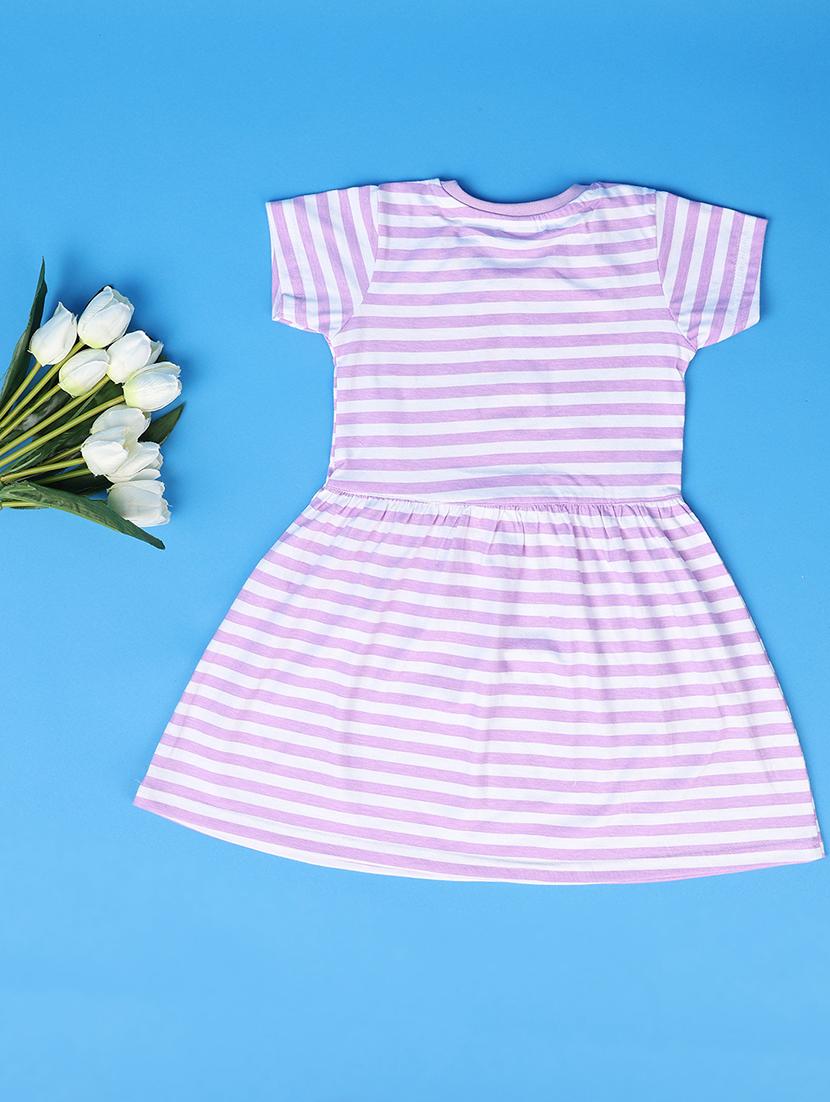 kids purple printed frock - 21495376 - Standard Image - 1