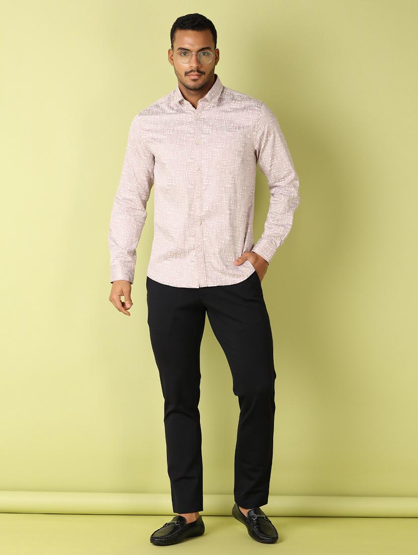 men solid flat front slim fit trouser - 21495433 - Standard Image - 4