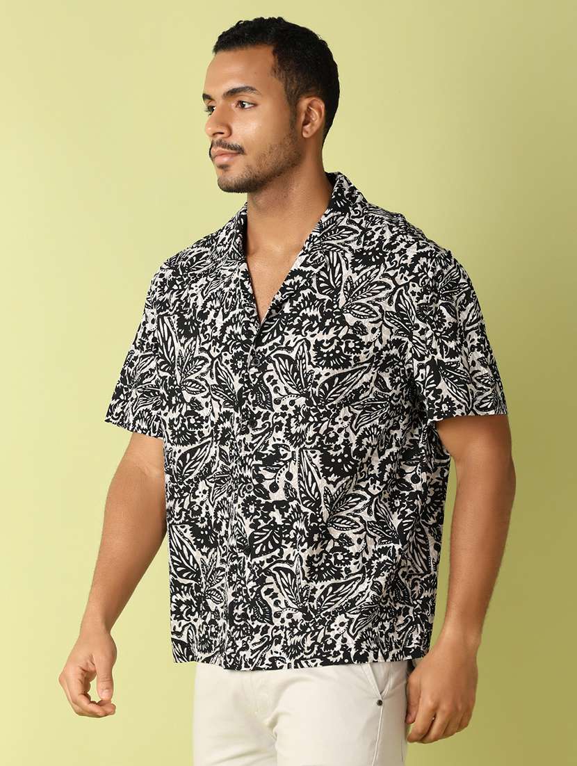 men collared printed casual shirt - 21495457 -  Standard Image - 1