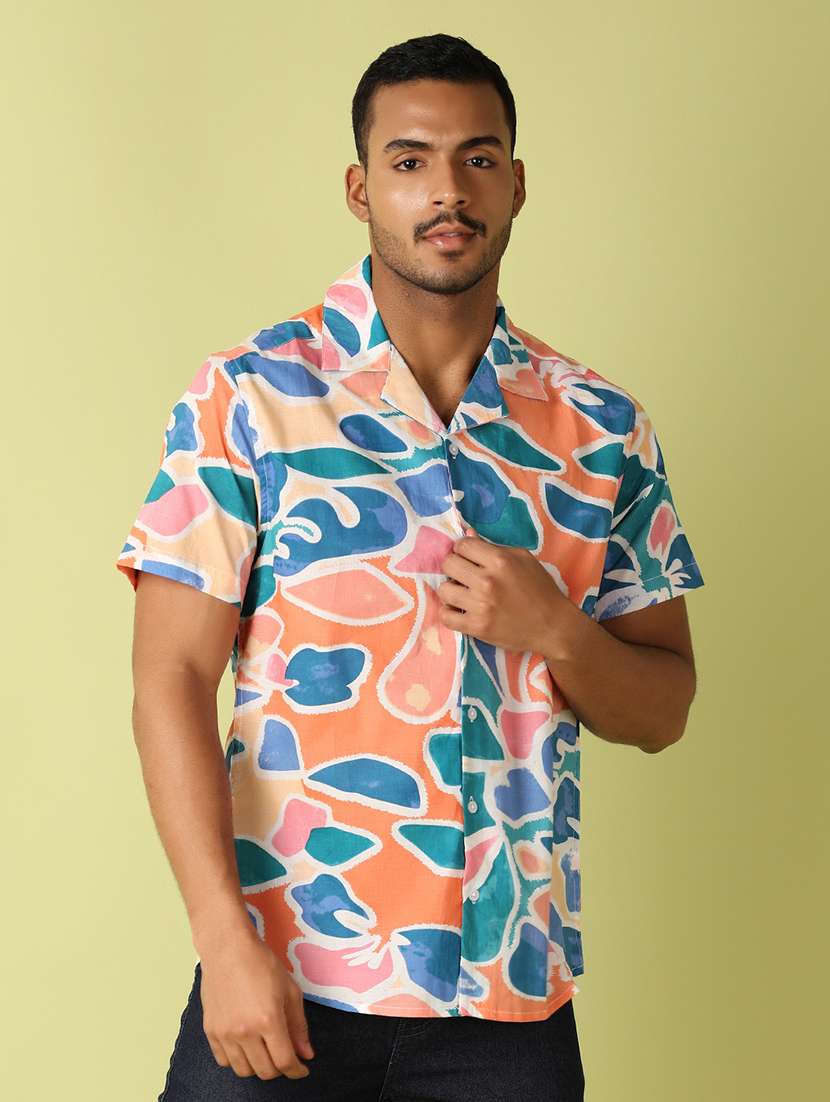 men collared short sleeves casual shirt - 21495459 - Zoom Image - 0