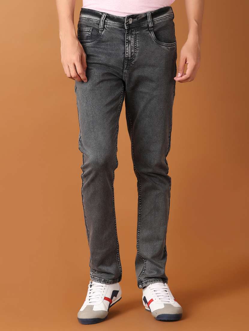 men solid slim fit jeans