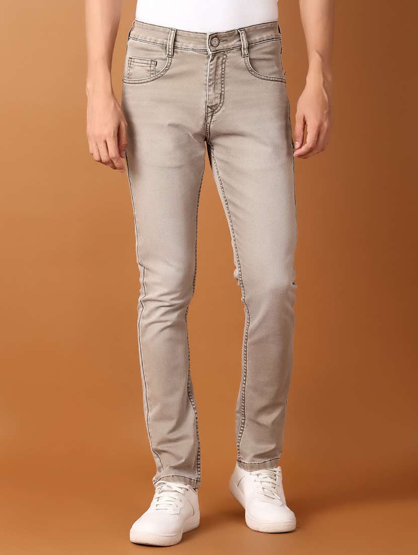 men solid slim fit jeans