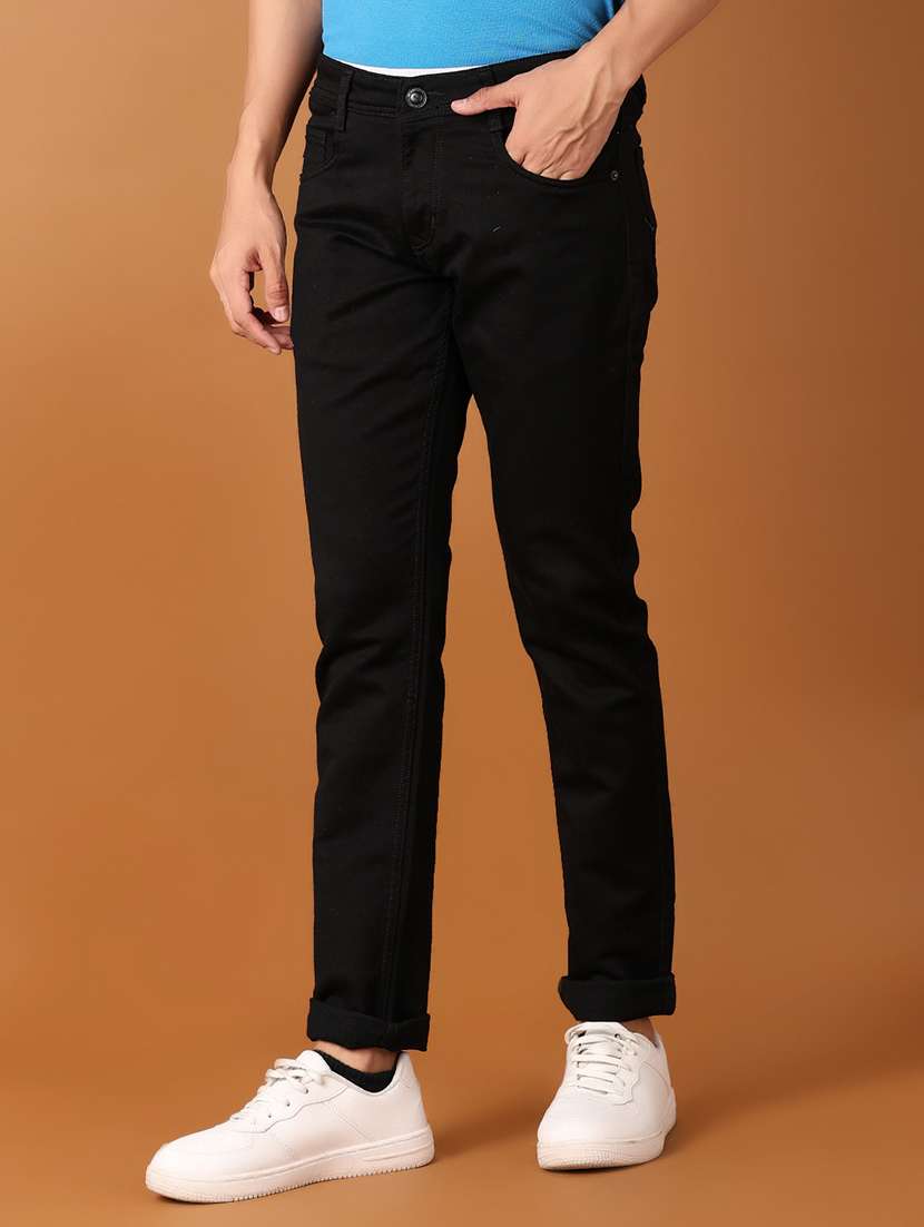 men solid slim fit jeans - 21495470 -  Standard Image - 1