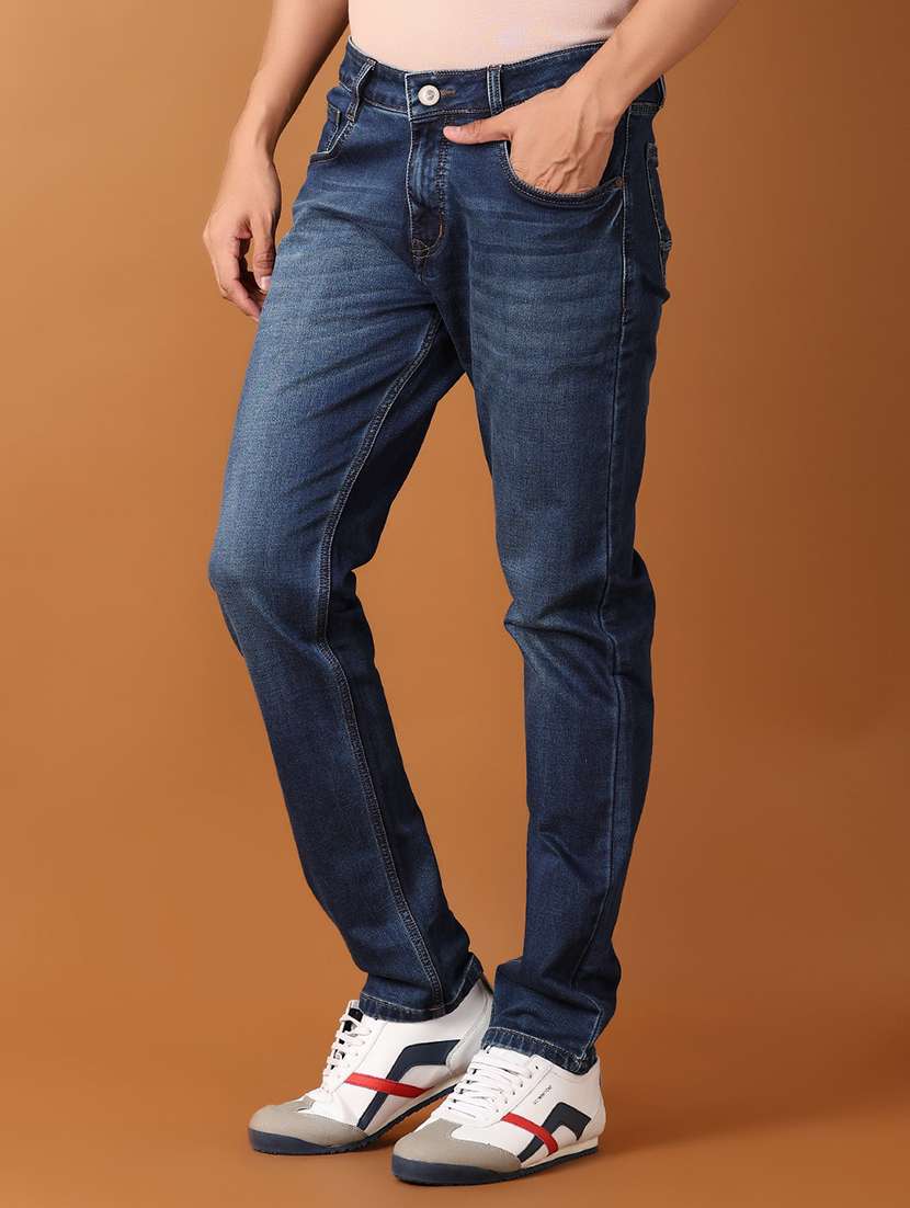 men solid slim fit jeans - 21495471 -  Standard Image - 1