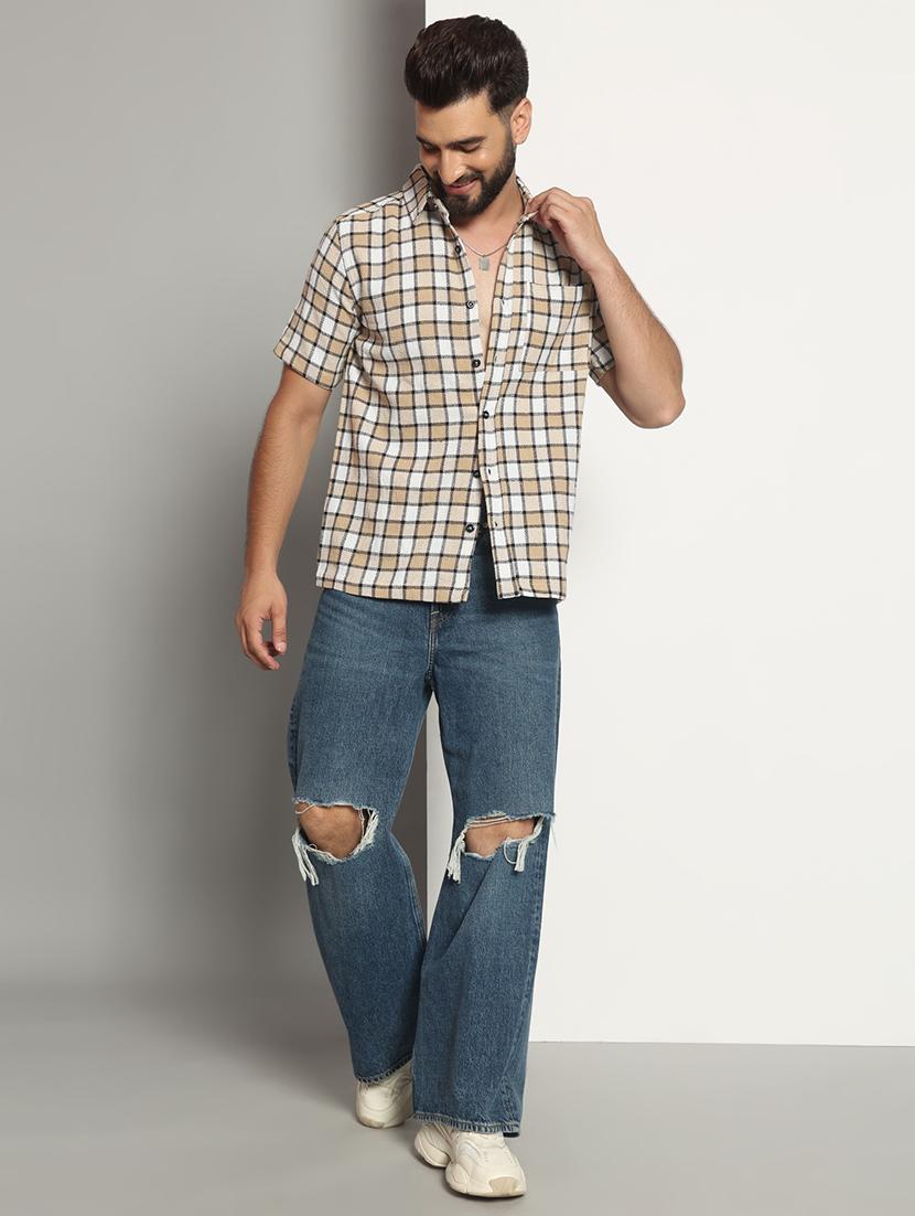 men checkered casual shirt - 21495664 - Standard Image - 4