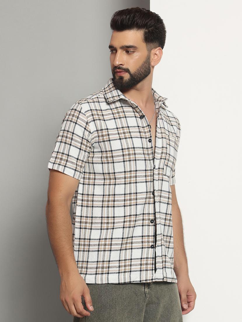 men checkered casual shirt - 21495665 -  Standard Image - 1