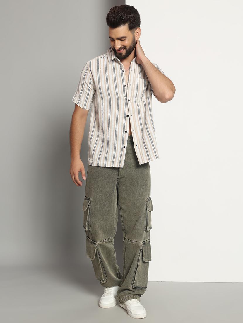 men striped casual shirt - 21495667 - Standard Image - 4