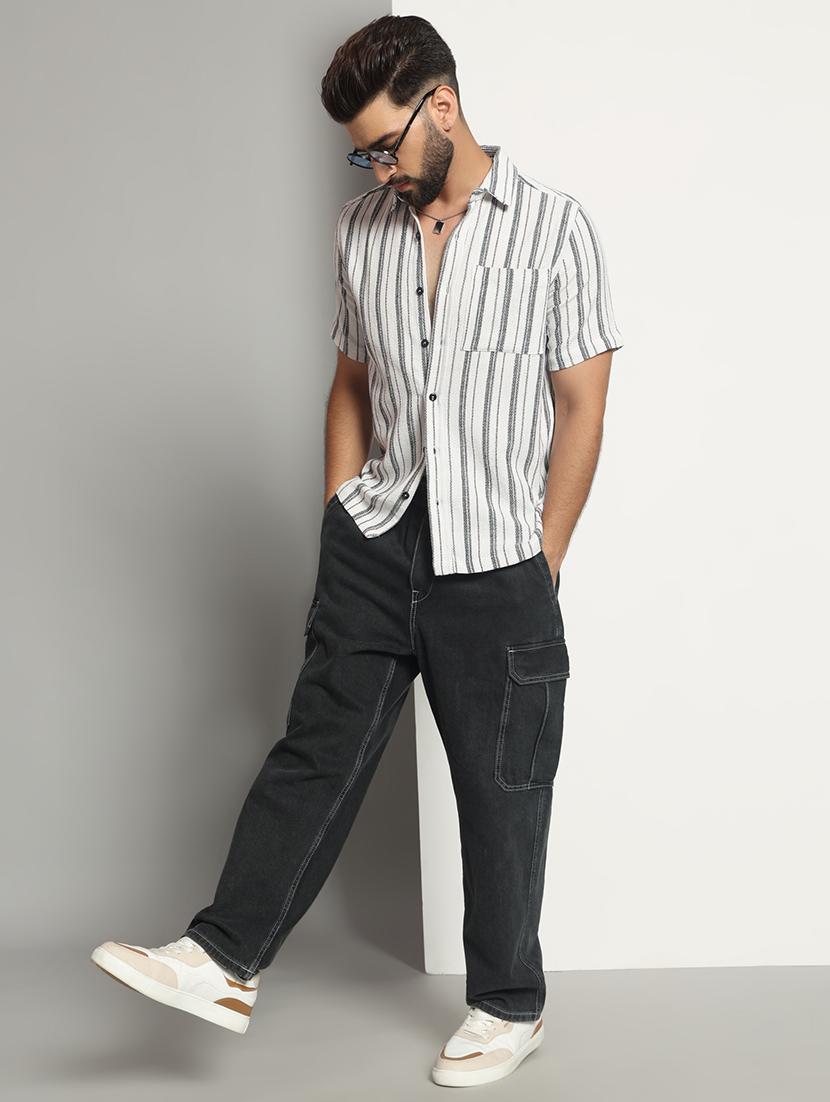 men striped casual shirt - 21495668 - Standard Image - 4