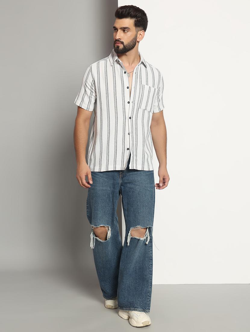 men striped casual shirt - 21495669 - Standard Image - 4