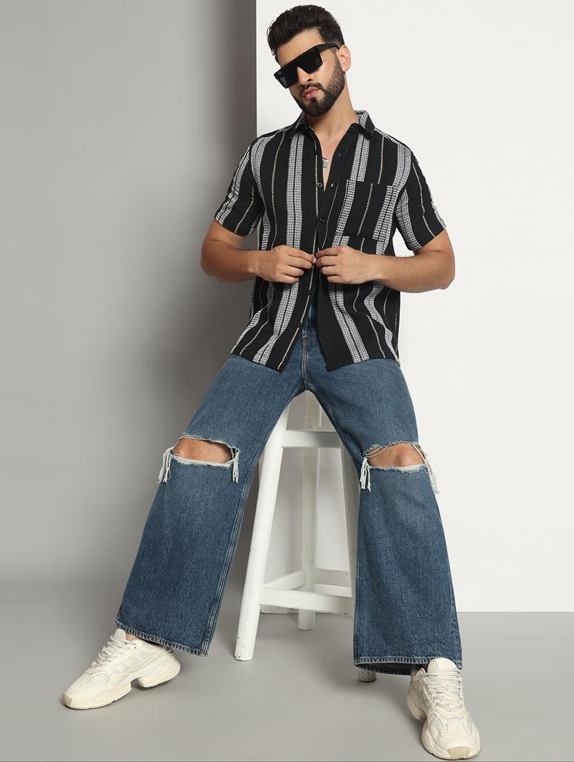 men striped casual shirt - 21495670 - Standard Image - 4
