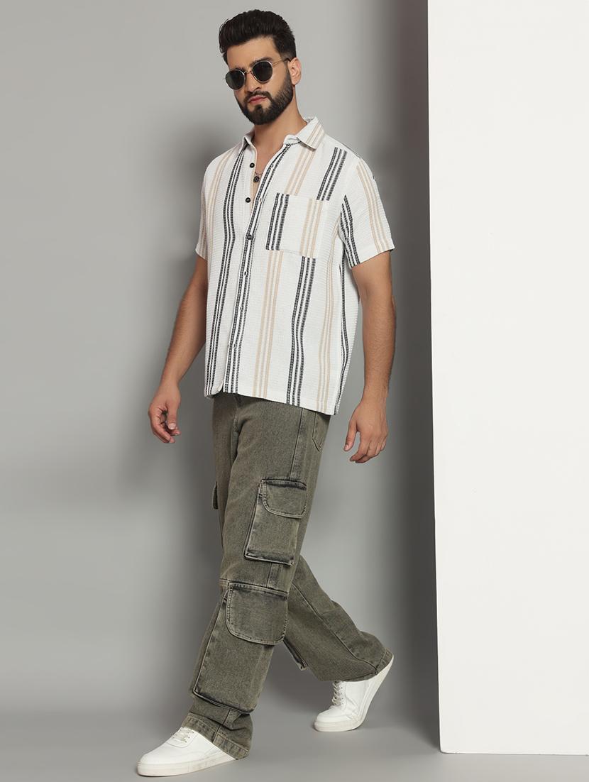 men striped casual shirt - 21495671 - Standard Image - 4
