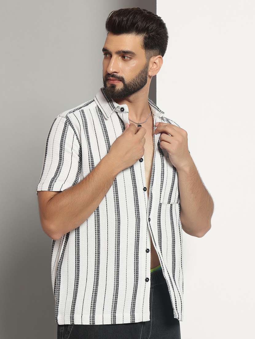 men striped casual shirt - 21495673 -  Standard Image - 1