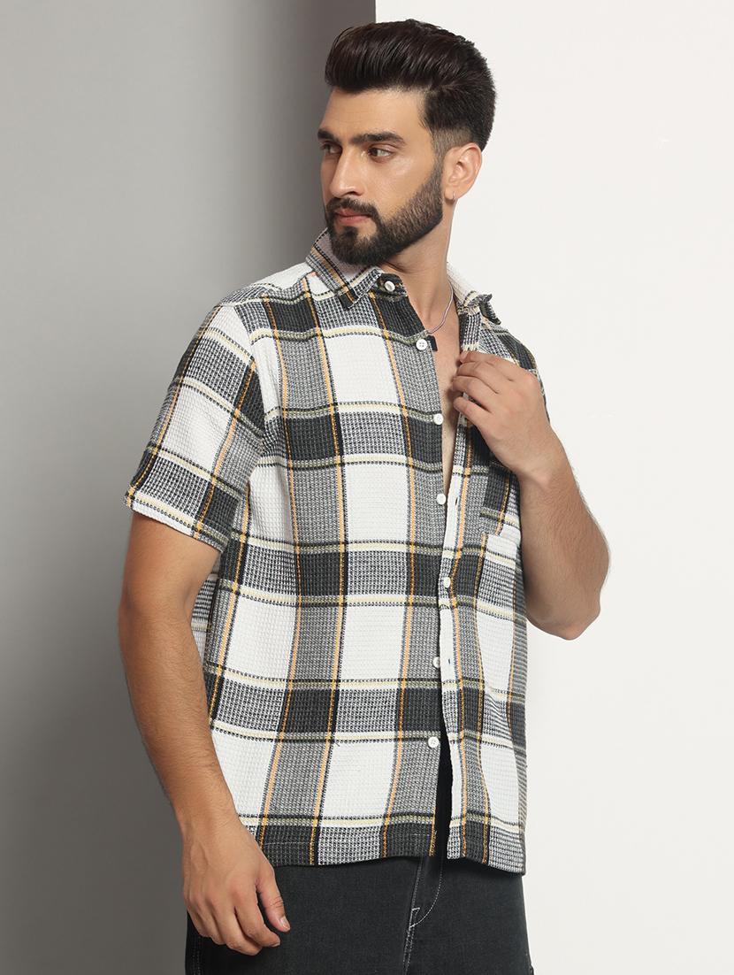 men checkered casual shirt - 21495675 - Standard Image - 1