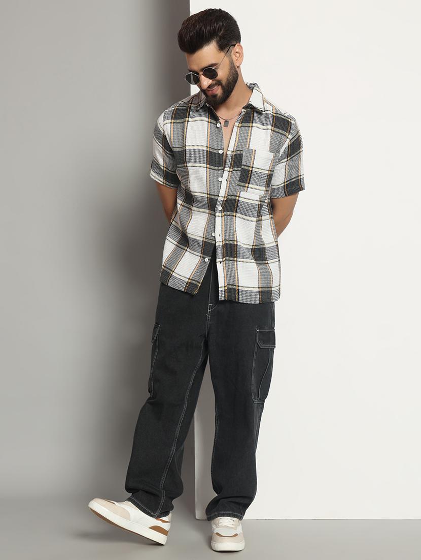 men checkered casual shirt - 21495675 - Standard Image - 4
