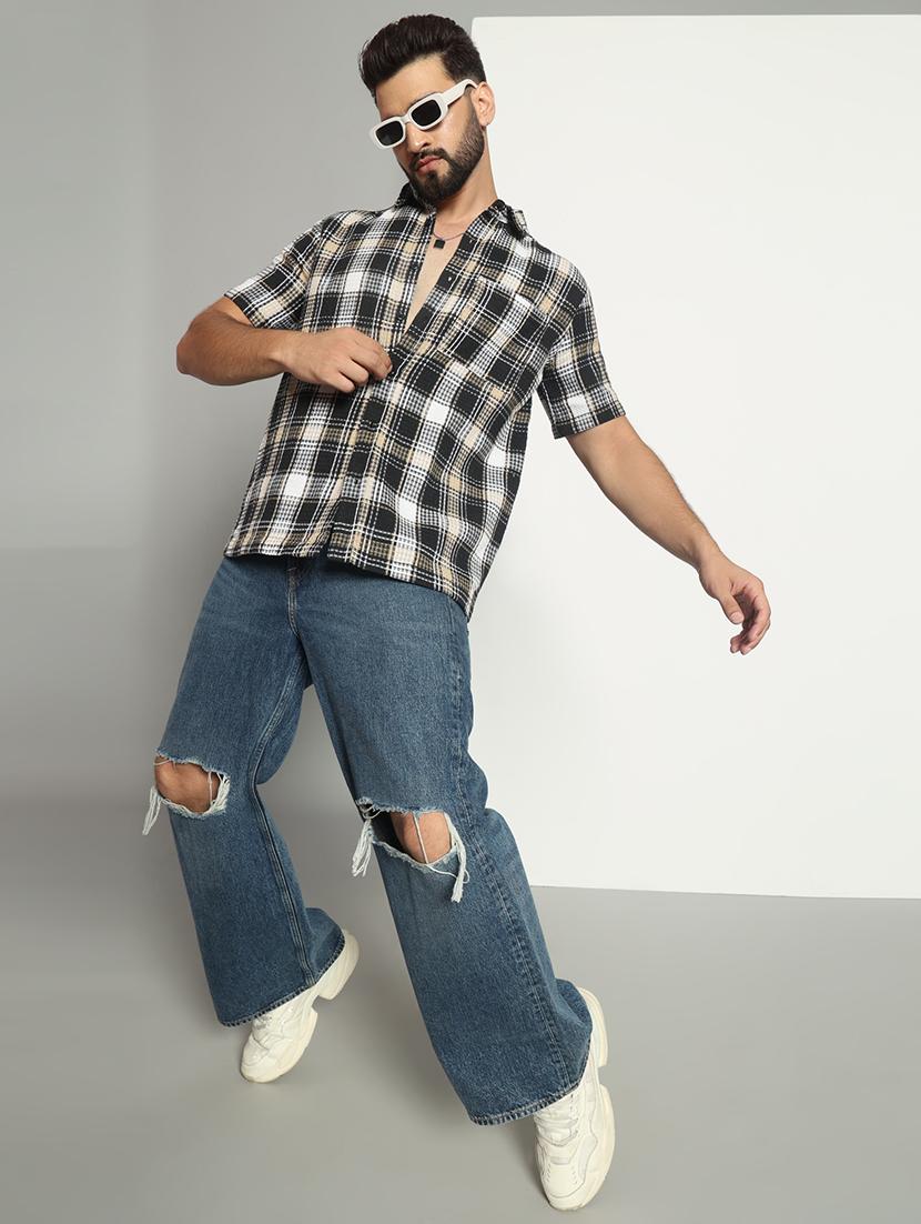 men checkered casual shirt - 21495676 - Standard Image - 4