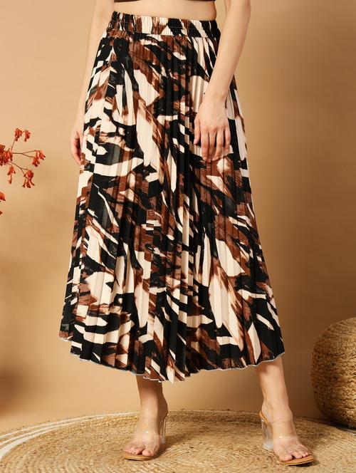 women midi printed a-line skirt - 21495790 -  Standard Image - 0