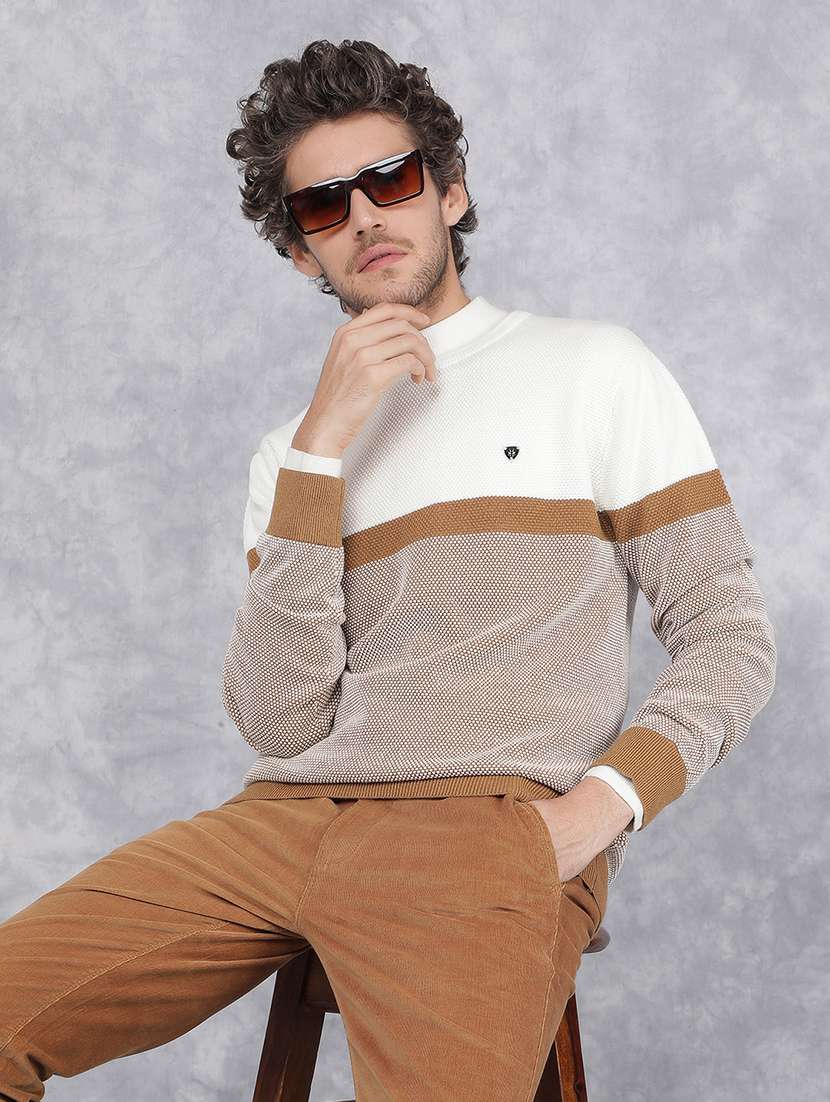 men brown cotton pullover - 21495822 -  Standard Image - 1