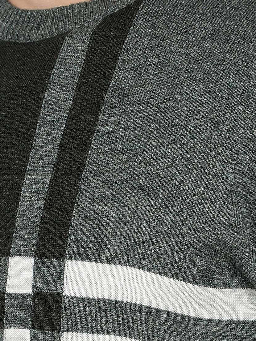 men green striped acrylic pullover - 21495832 -  Standard Image - 6