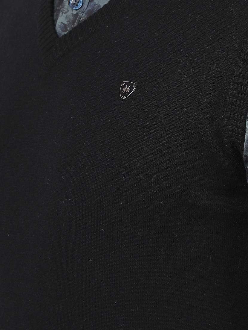 women solid black cotton pullover - 21495839 -  Standard Image - 6