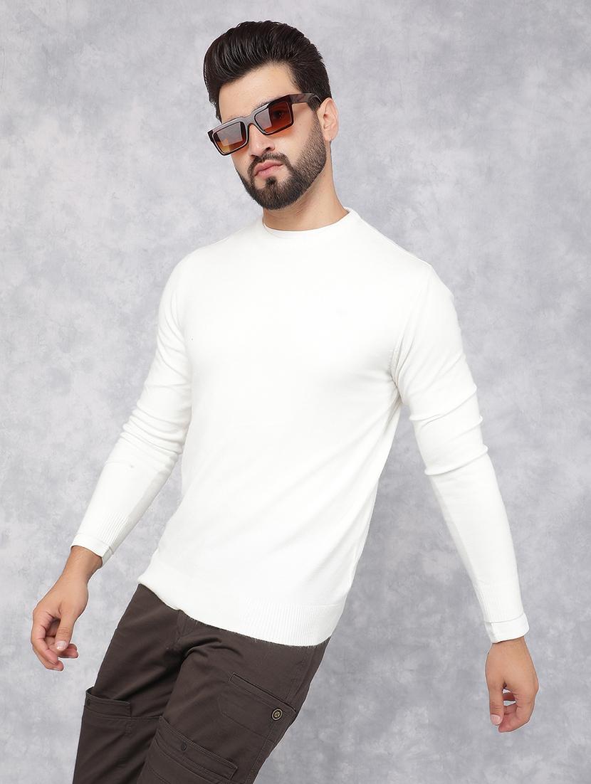 men solid long sleeve pullover - 21495848 - Standard Image - 1