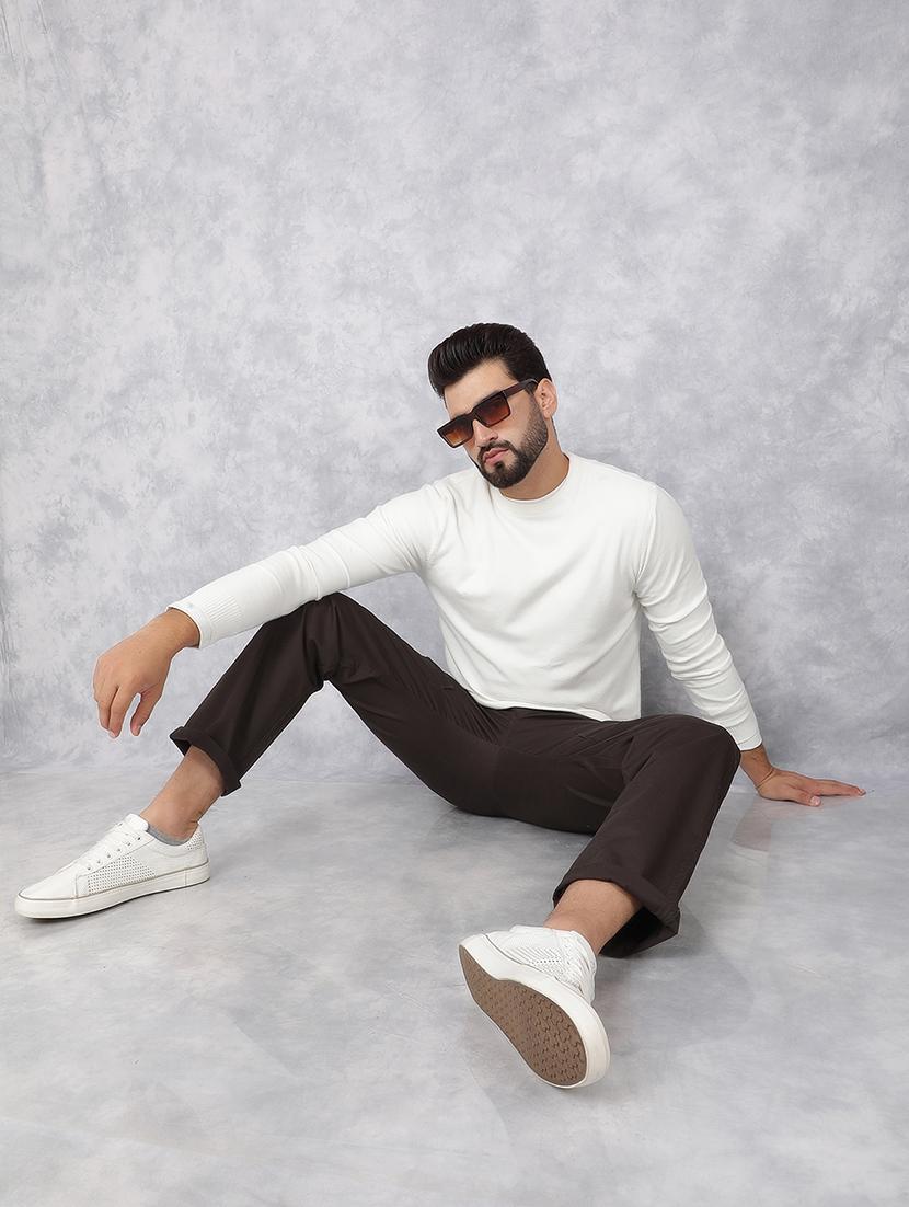 men solid long sleeve pullover - 21495848 - Standard Image - 6
