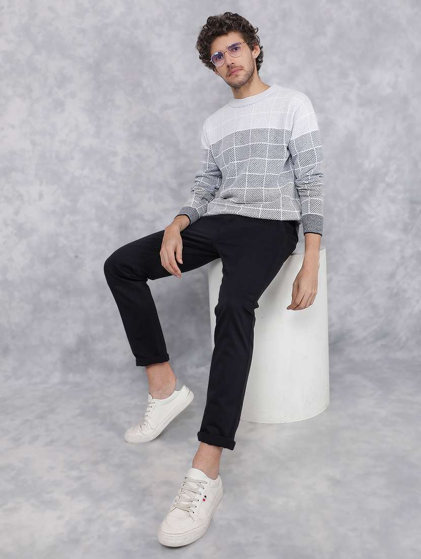 Men Checkered Long Sleeve Pullover - 21495852 -  Standard Image - 4