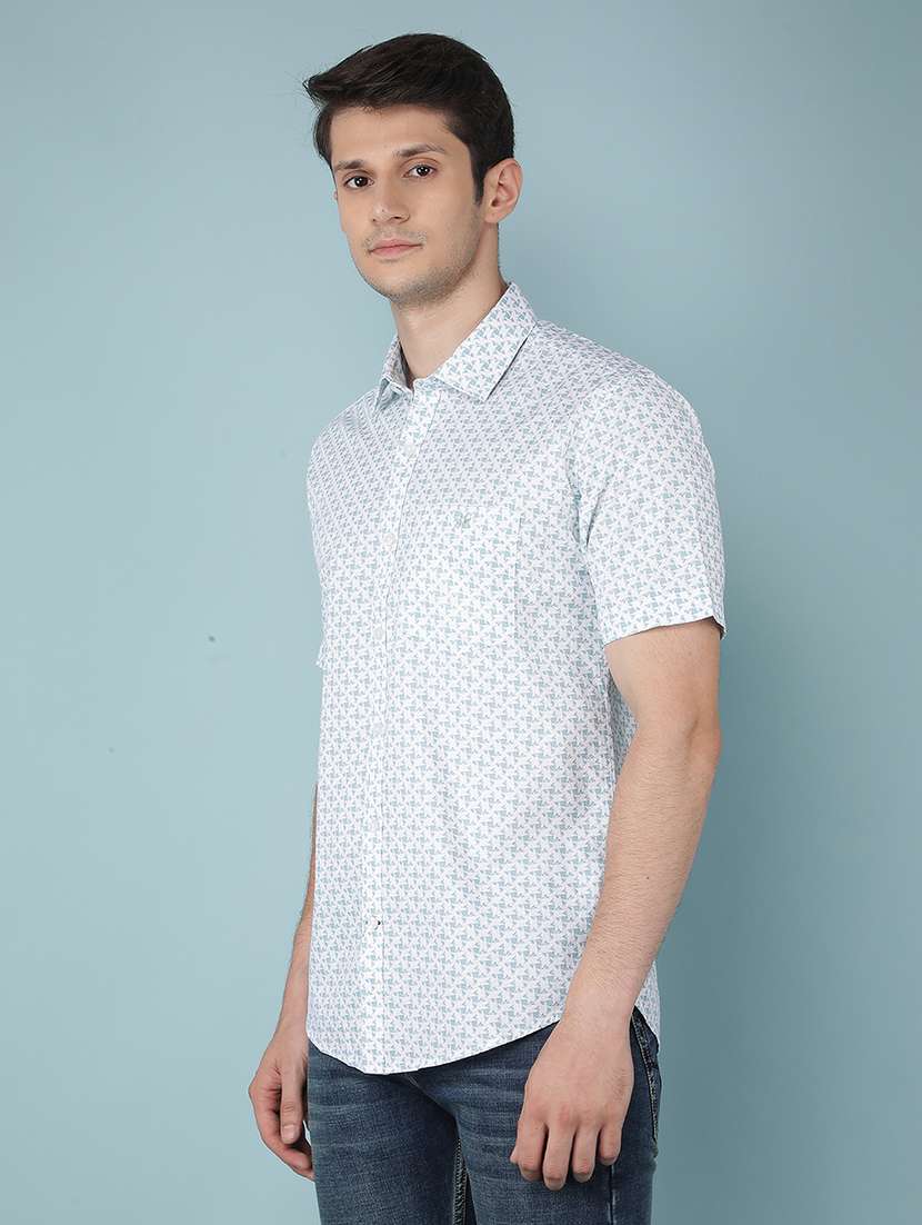 men printed short sleeve casual shirt - 21495904 -  Standard Image - 1
