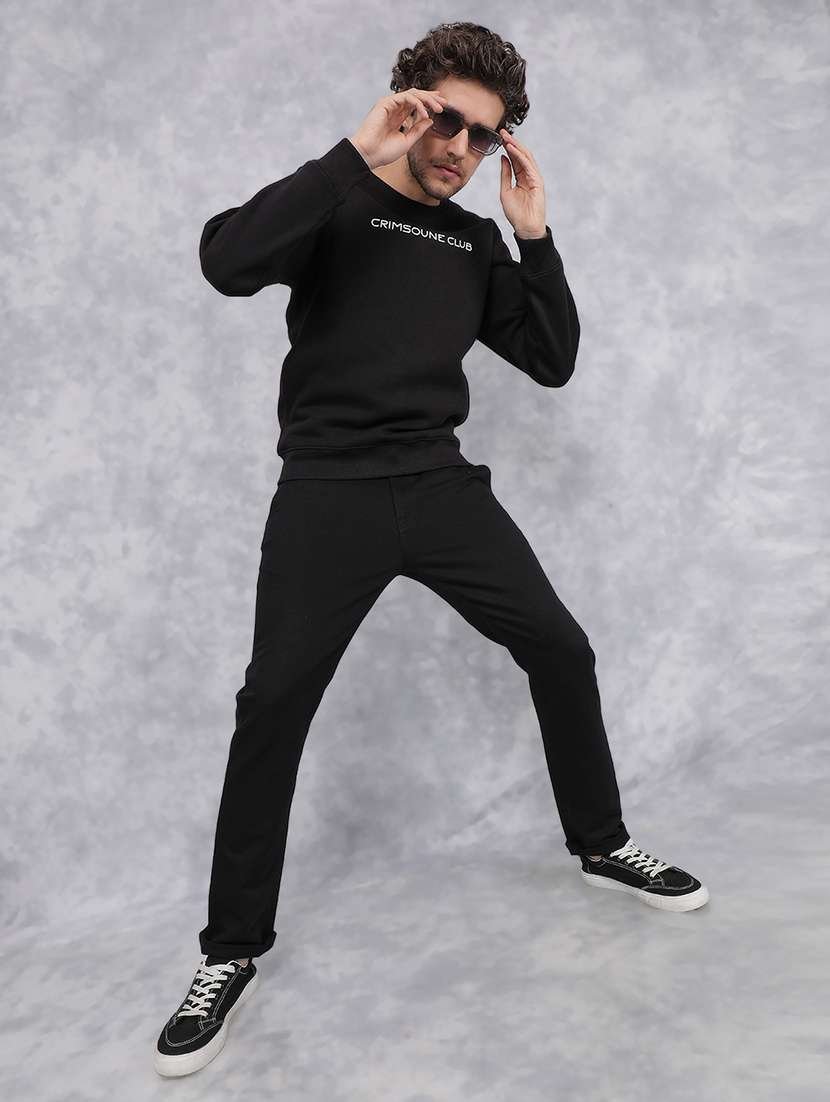 men chest print round neck sweatshirt - 21495952 -  Standard Image - 4