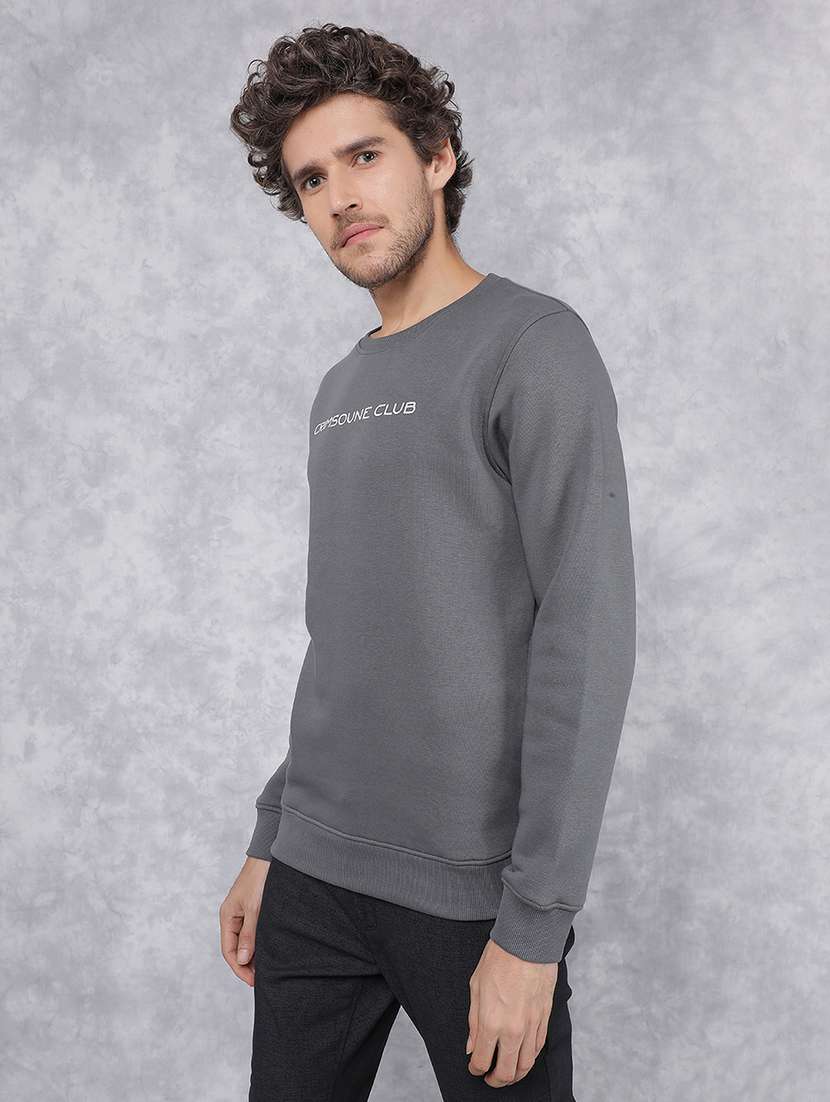 men chest print round neck sweatshirt - 21495957 -  Standard Image - 1