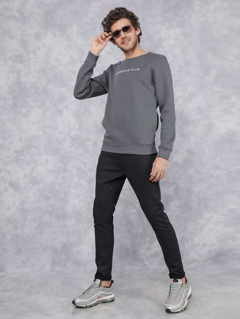 men chest print round neck sweatshirt - 21495957 - Standard Image - 4