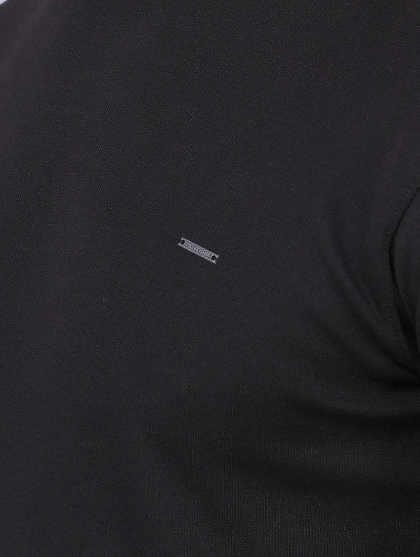 men solid black cotton blend sweatshirt - 21495963 - Standard Image - 6