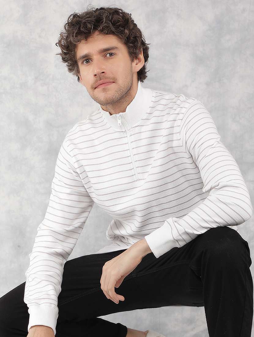 men striped long sleeve regualr fit sweatshirt - 21495964 -  Standard Image - 1