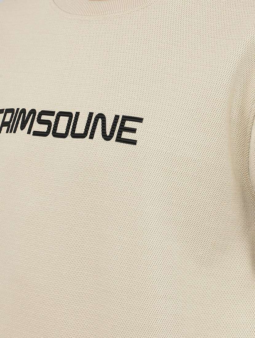 men beige polycotton chest print sweatshirt - 21495967 -  Standard Image - 6