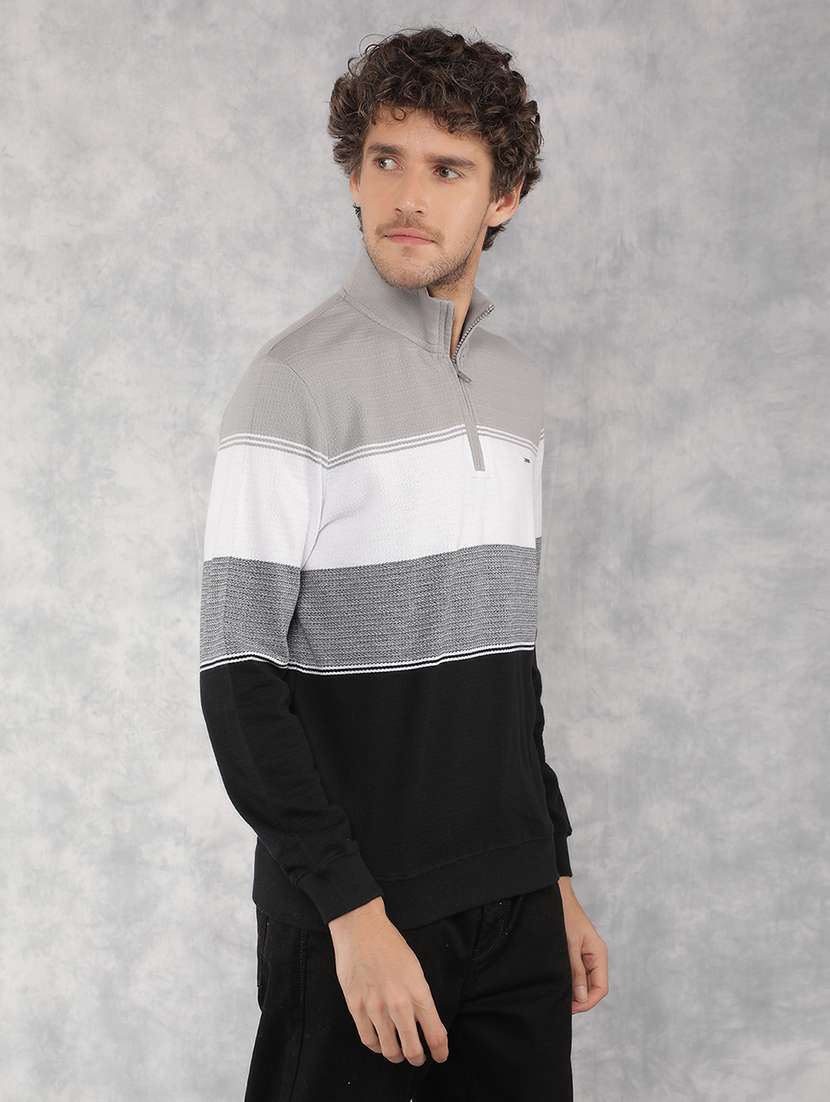 Men Color Block Long Sleeve Regualr Fit Sweatshirt - 21495975 -  Standard Image - 1