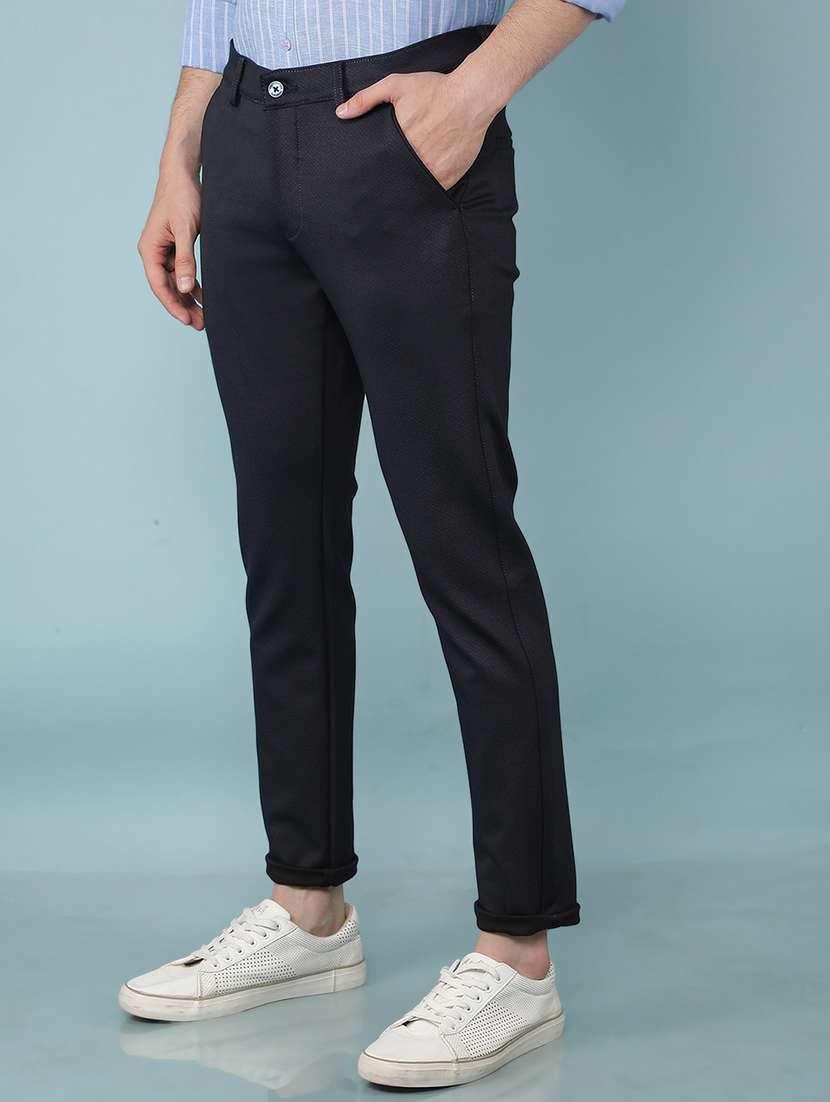 men mid rise solid chino trouser - 21495989 -  Standard Image - 1