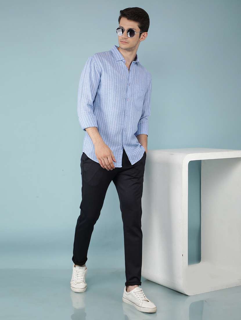 men mid rise solid chino trouser - 21495989 -  Standard Image - 4