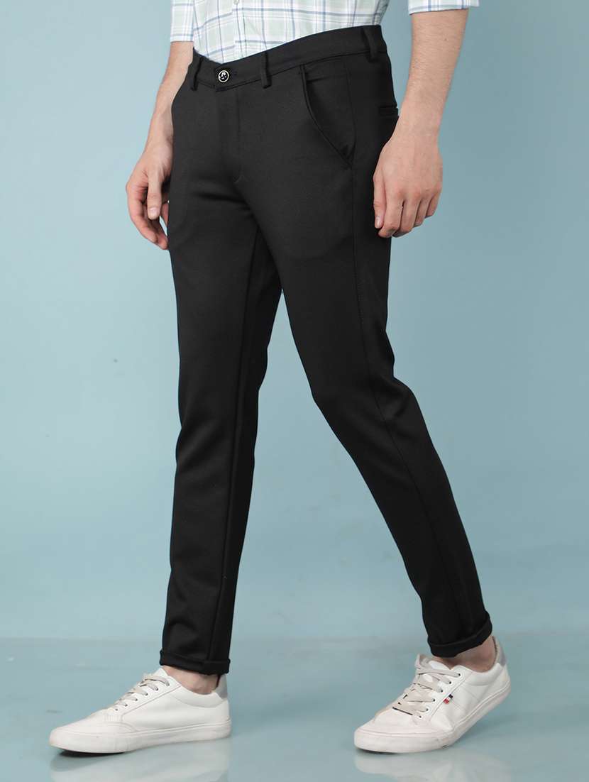 men mid rise solid chino trouser - 21495990 -  Standard Image - 1