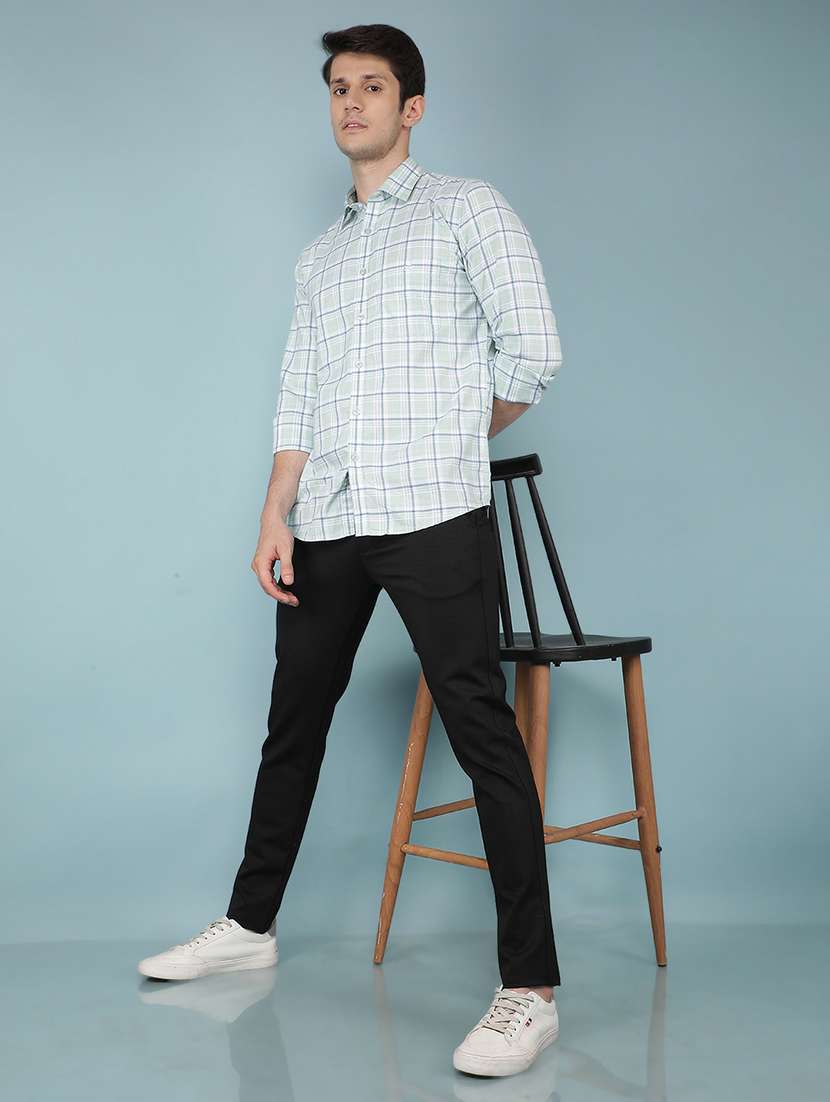 men mid rise solid chino trouser - 21495990 -  Standard Image - 4