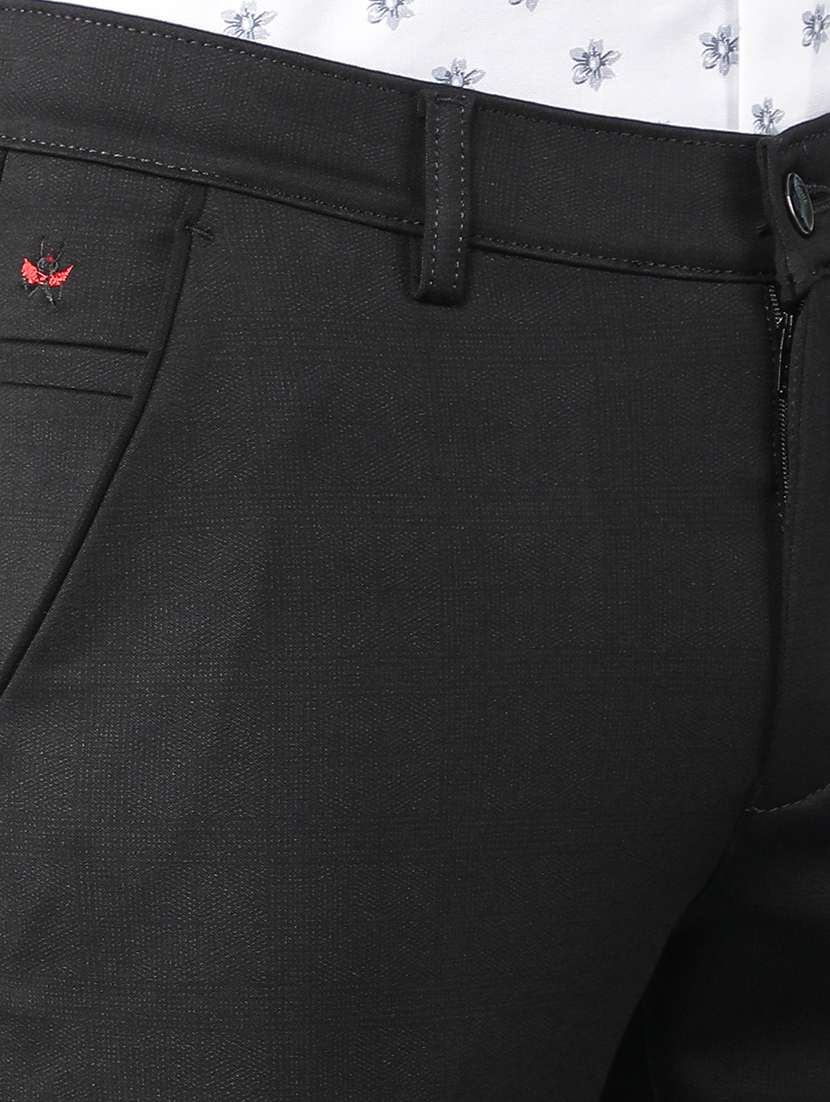 men mid rise solid chinos trouser - 21495991 -  Standard Image - 6