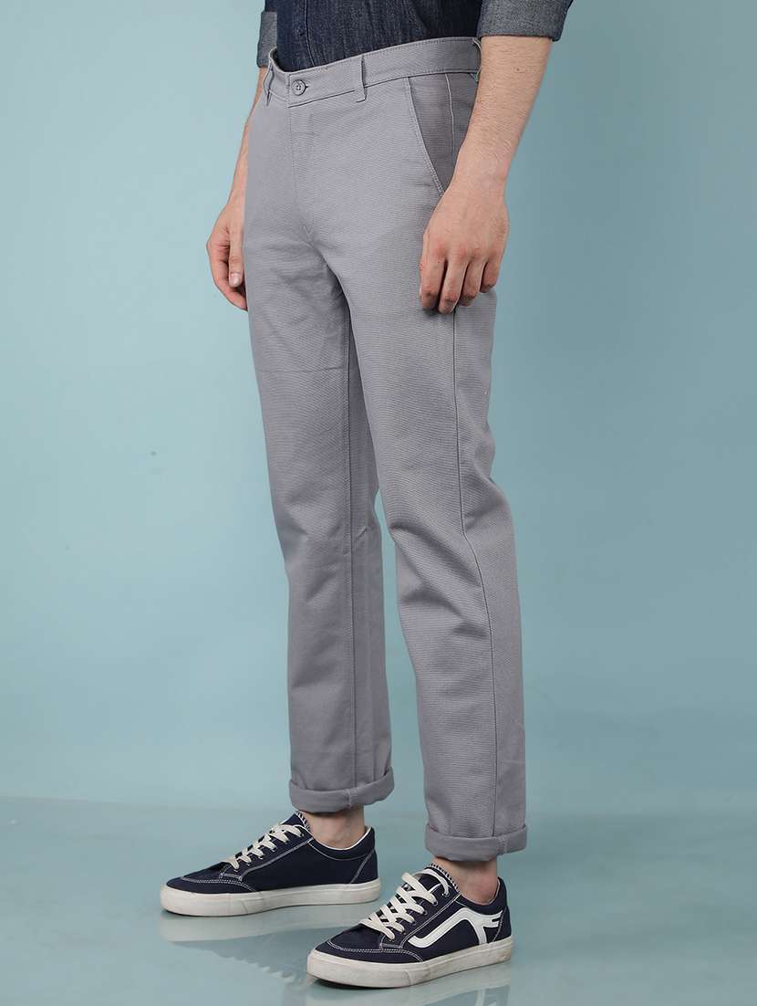 men mid rise solid chino trouser - 21496001 -  Standard Image - 1