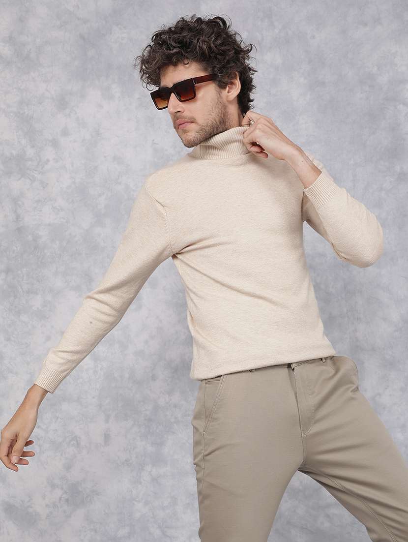 men mid rise solid chinos trouser - 21496005 - Standard Image - 4