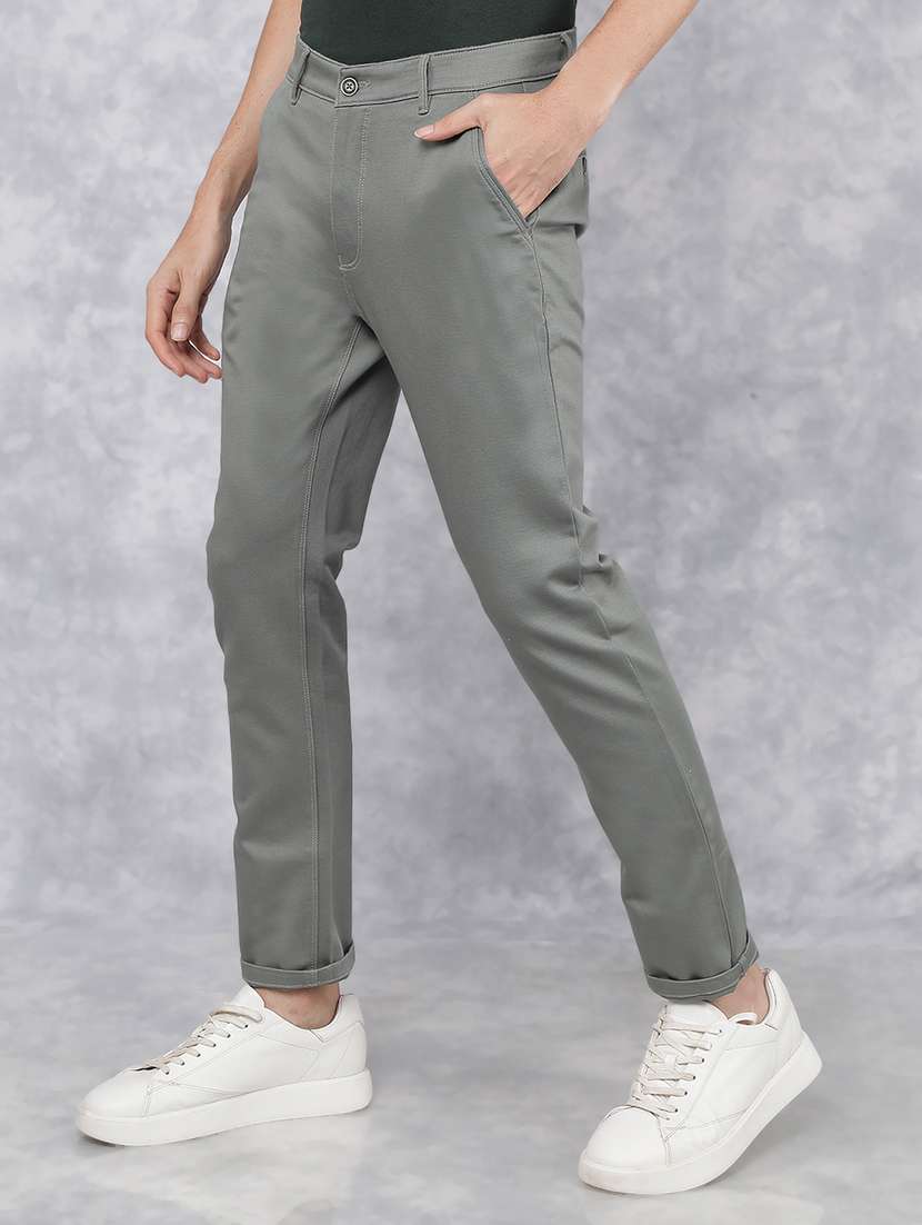 men mid rise solid chino trouser - 21496006 -  Standard Image - 1