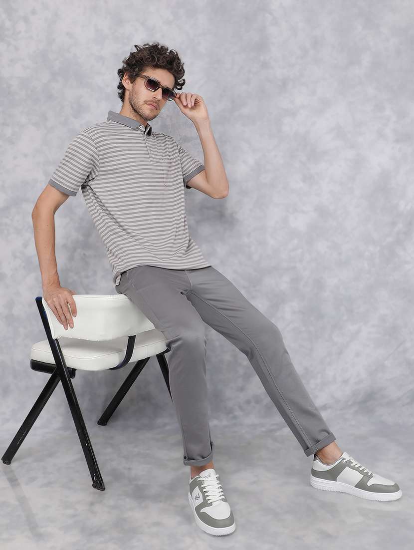 men mid rise solid chino trouser - 21496007 - Standard Image - 4
