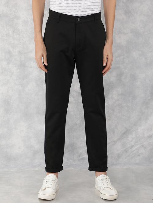 men mid rise solid chino trouser - 21496009 - Standard Image - 0