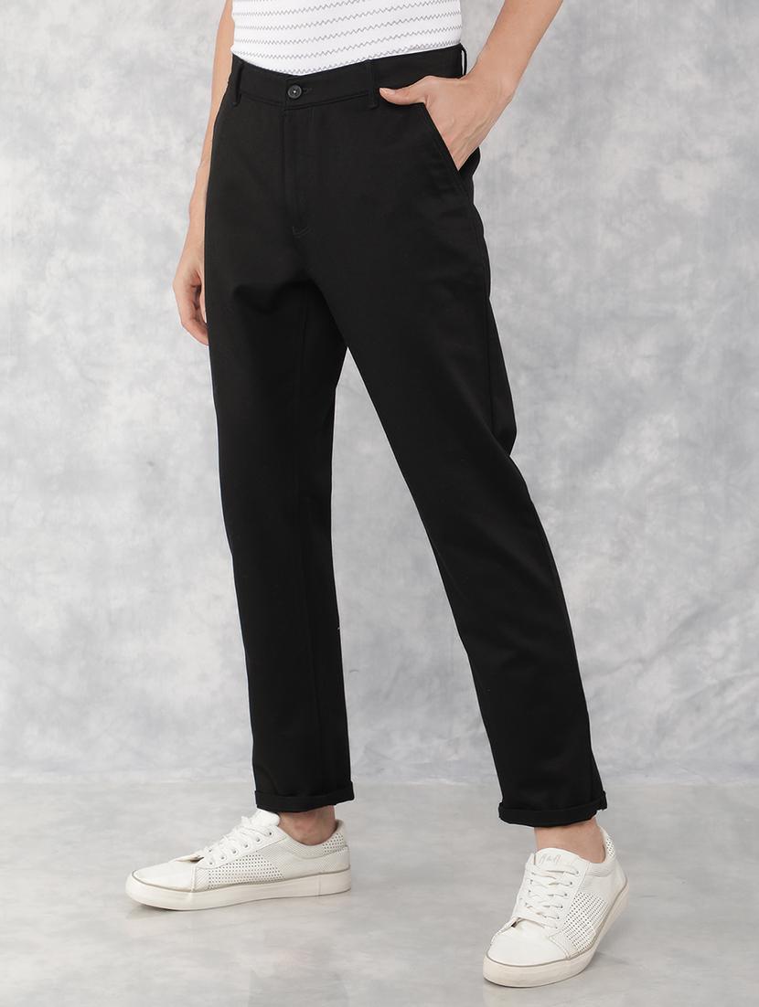 men mid rise solid chino trouser - 21496009 - Standard Image - 1