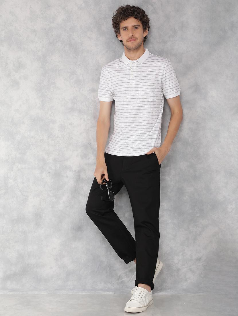 men mid rise solid chino trouser - 21496009 - Standard Image - 4