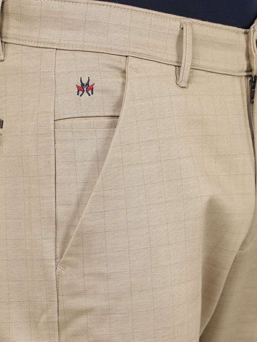 men mid rise checkered chino trouser - 21496012 -  Standard Image - 6