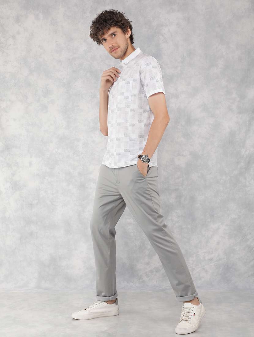men mid rise solid chino trouser - 21496019 - Standard Image - 4