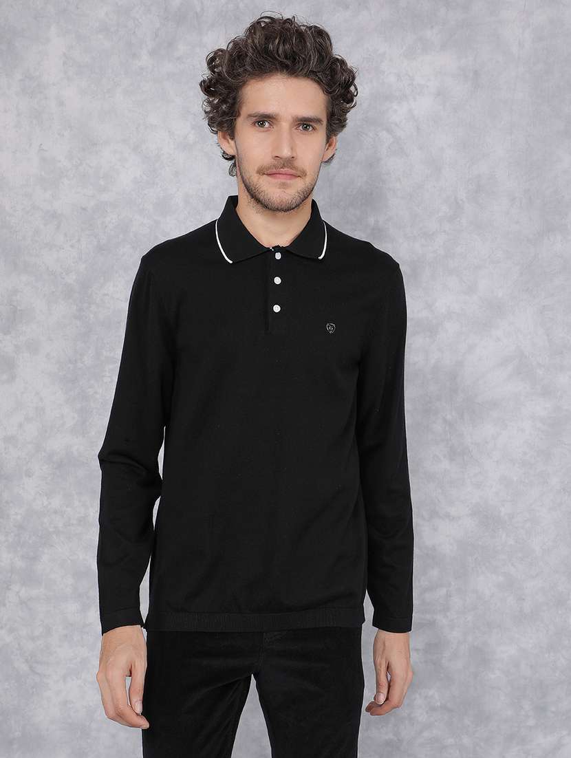 men polo neck plain t-shirt